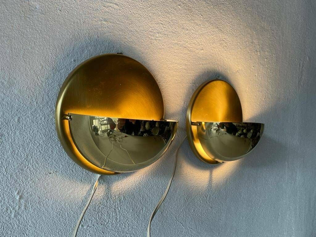 Brass Pair Of Sconces By Bankamp Leuchten, Arnsberg 1, 1970s, Germany photo furniture