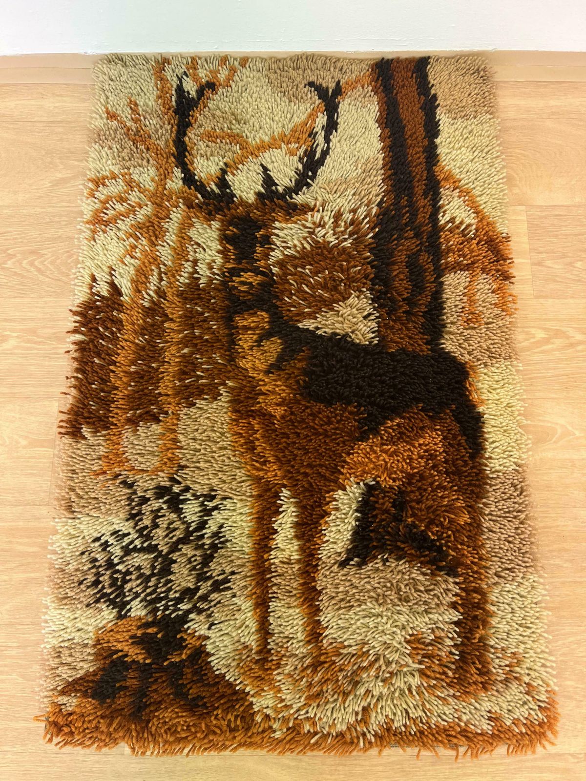 Midcentury Small Wool Ege Rya Carpet / Rug , Denmark, 1960s photo furniture