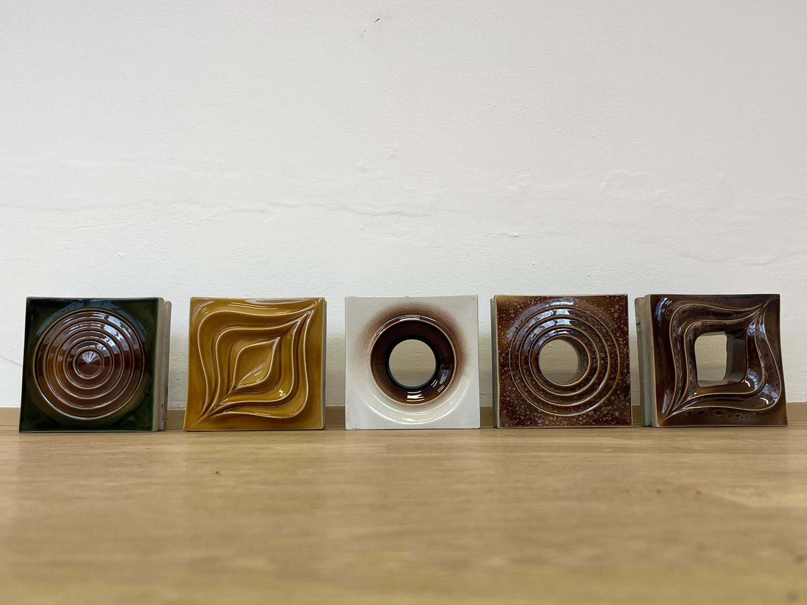 Unique Design Ceramic Tiles / Czechoslovakia, 1960s   Never Used, 23 Pieces photo for sale