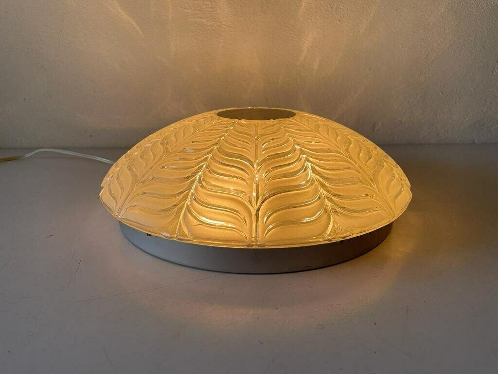 Glass And Metal Large Flush Mount Ceiling Or Wall Lamp By Peill Und Putzler, 1970s, Germany photo Lighting