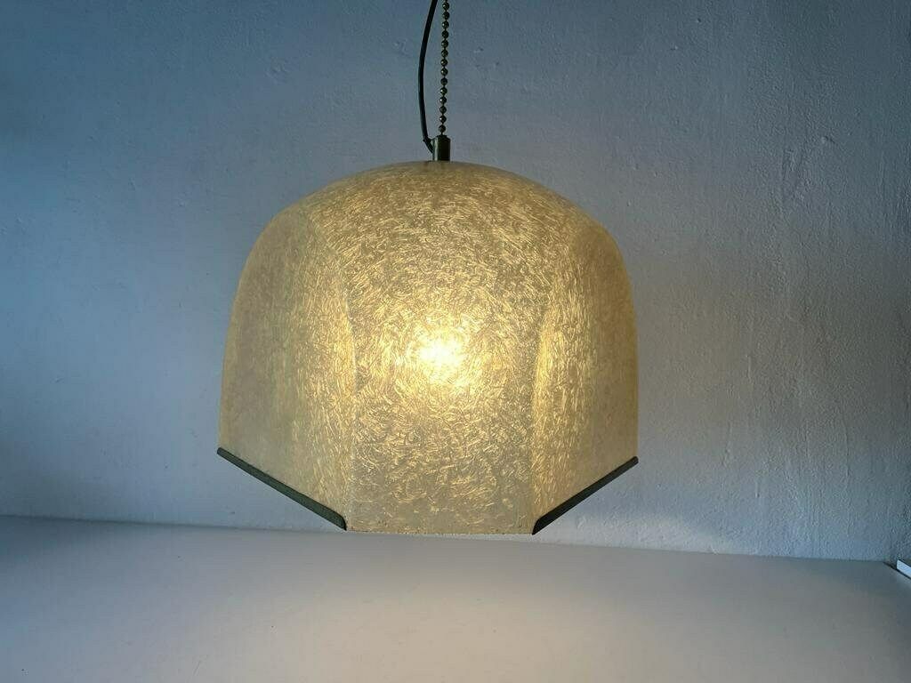 Extraordinary Italian Design Fiberglass Xl Pendant Lamp, 1960s, Italy photo Lighting