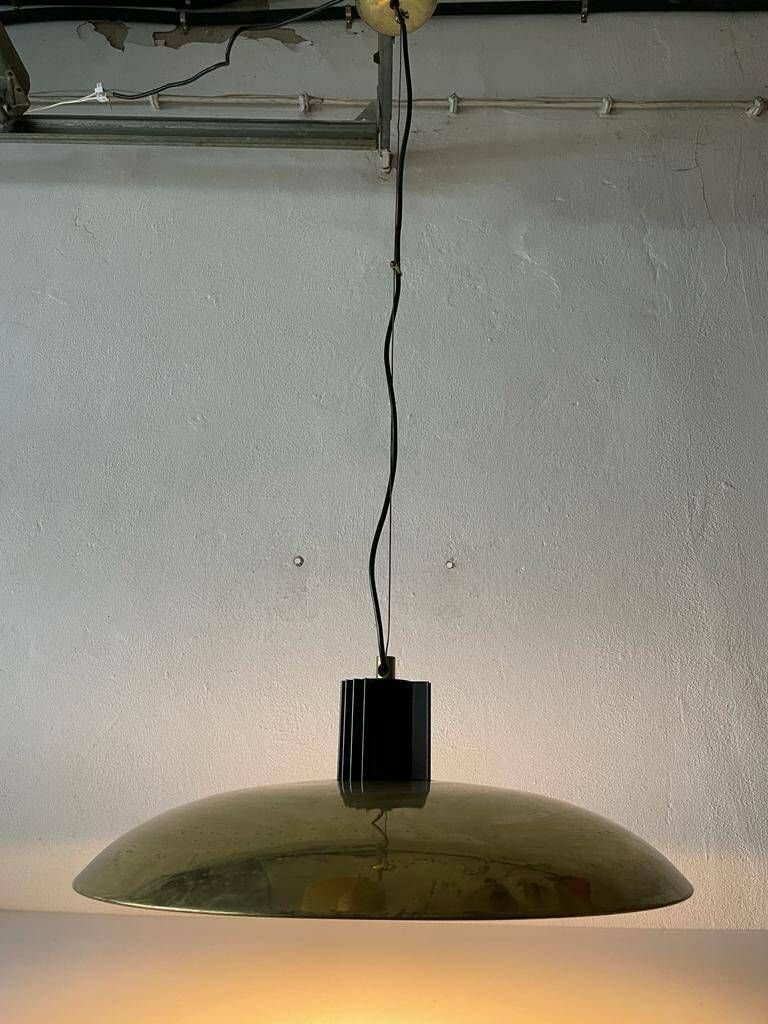 Mid Century Modern Brass Italian Xl Pendant Lamp, 1960s, Italy photo 2453.96