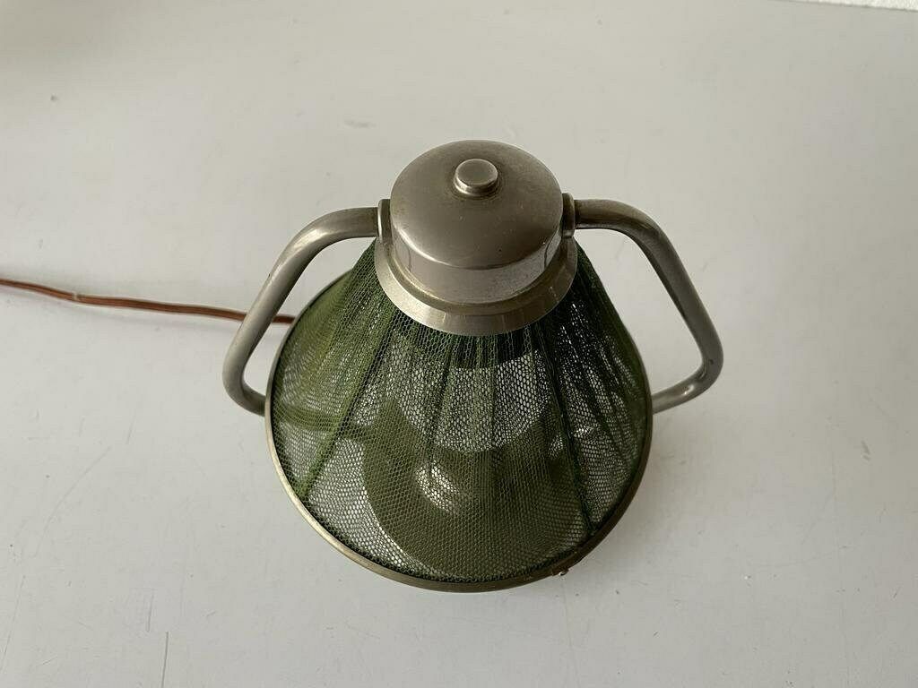 Art Deco Rare Green Fabric Shade Single Bedside Lamp, 1940s, Germany photo buy
