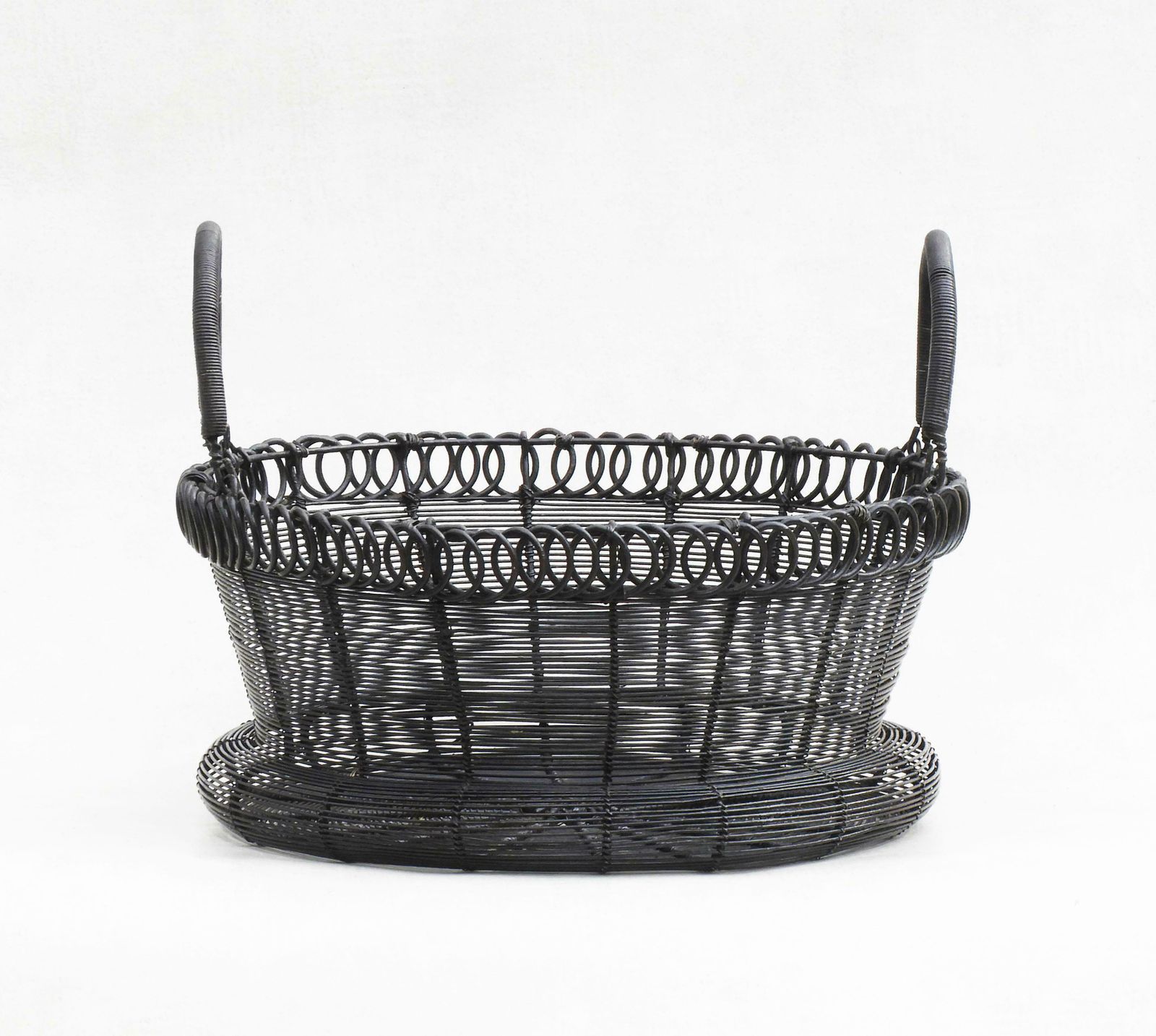Antique French Woven Wire Basket, Circa 1900 photo 502.2