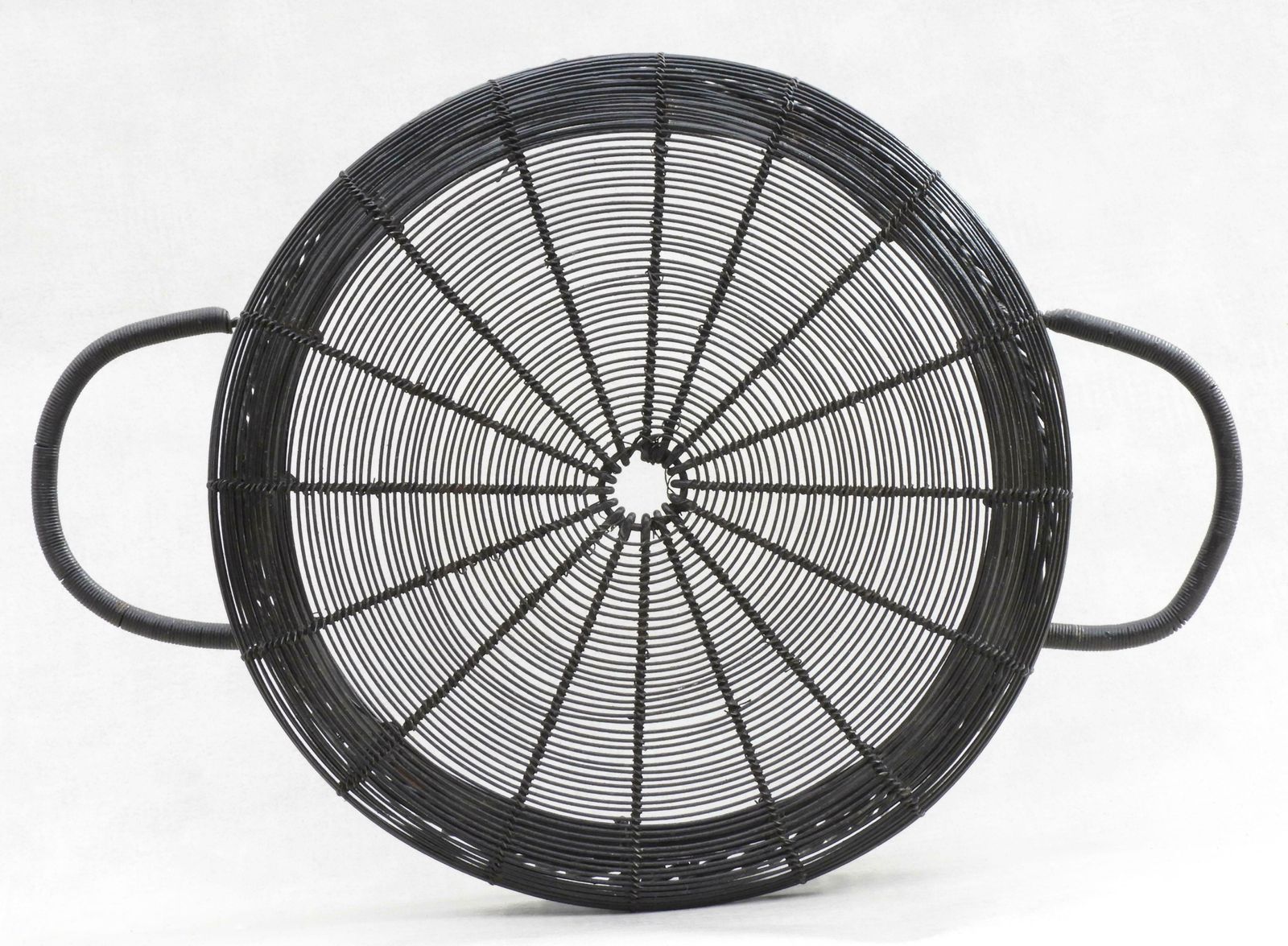 photo furniture Antique French Woven Wire Basket, Circa 1900