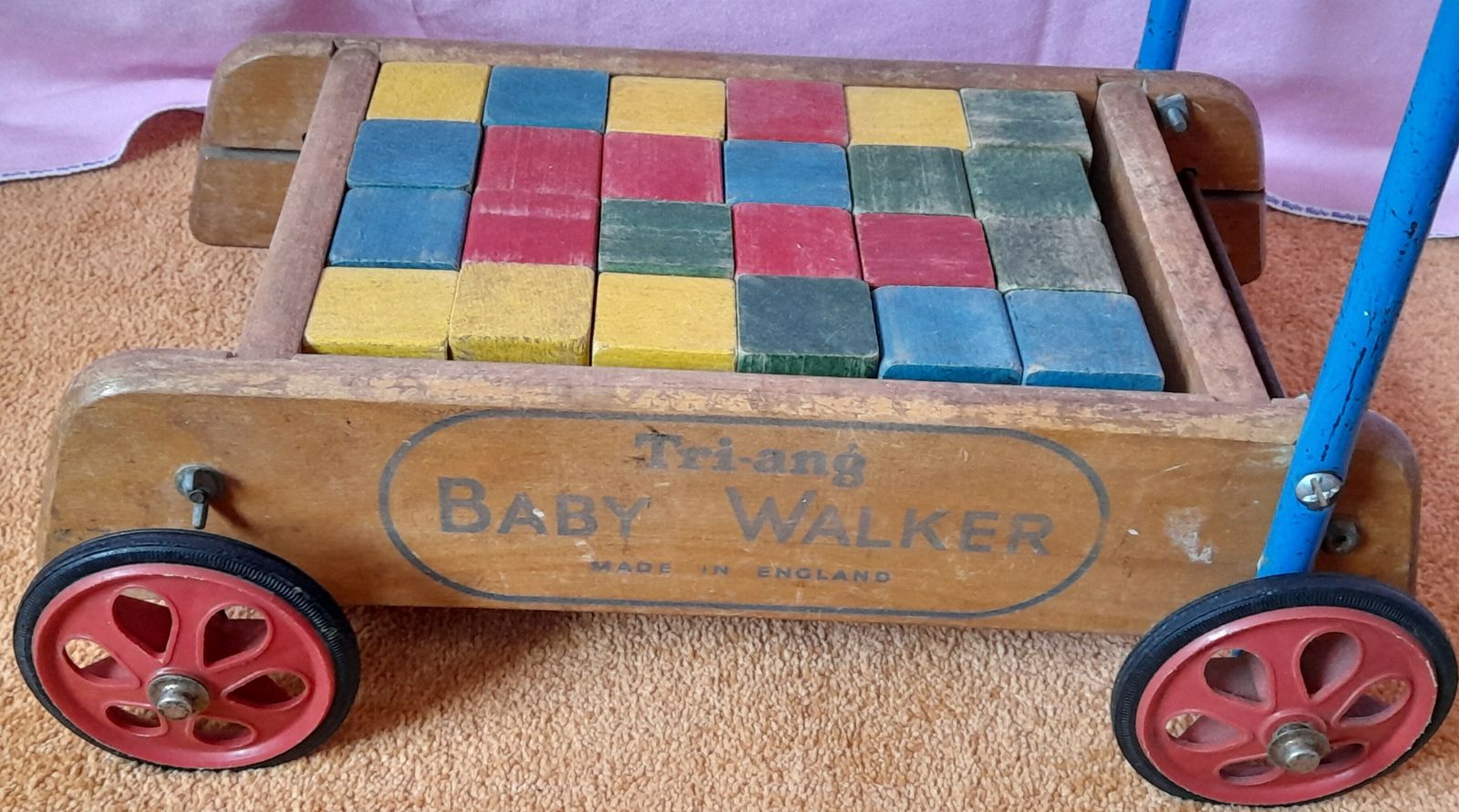Tri Ang Baby Walker Complete With Original Blocks photo for sale