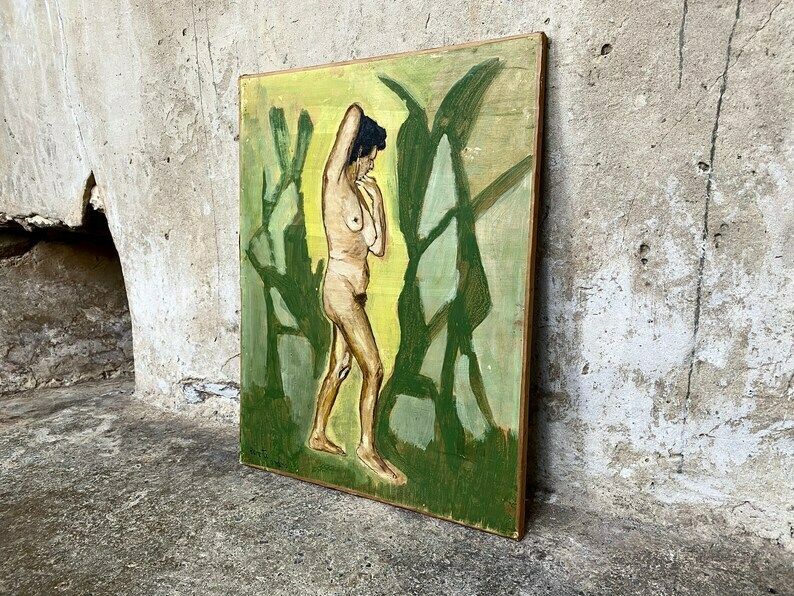 Mid Century Beretta Dimario Nude Oil Painting On Canvas   Film Actress Gaby Morlay Portrait? photo buy