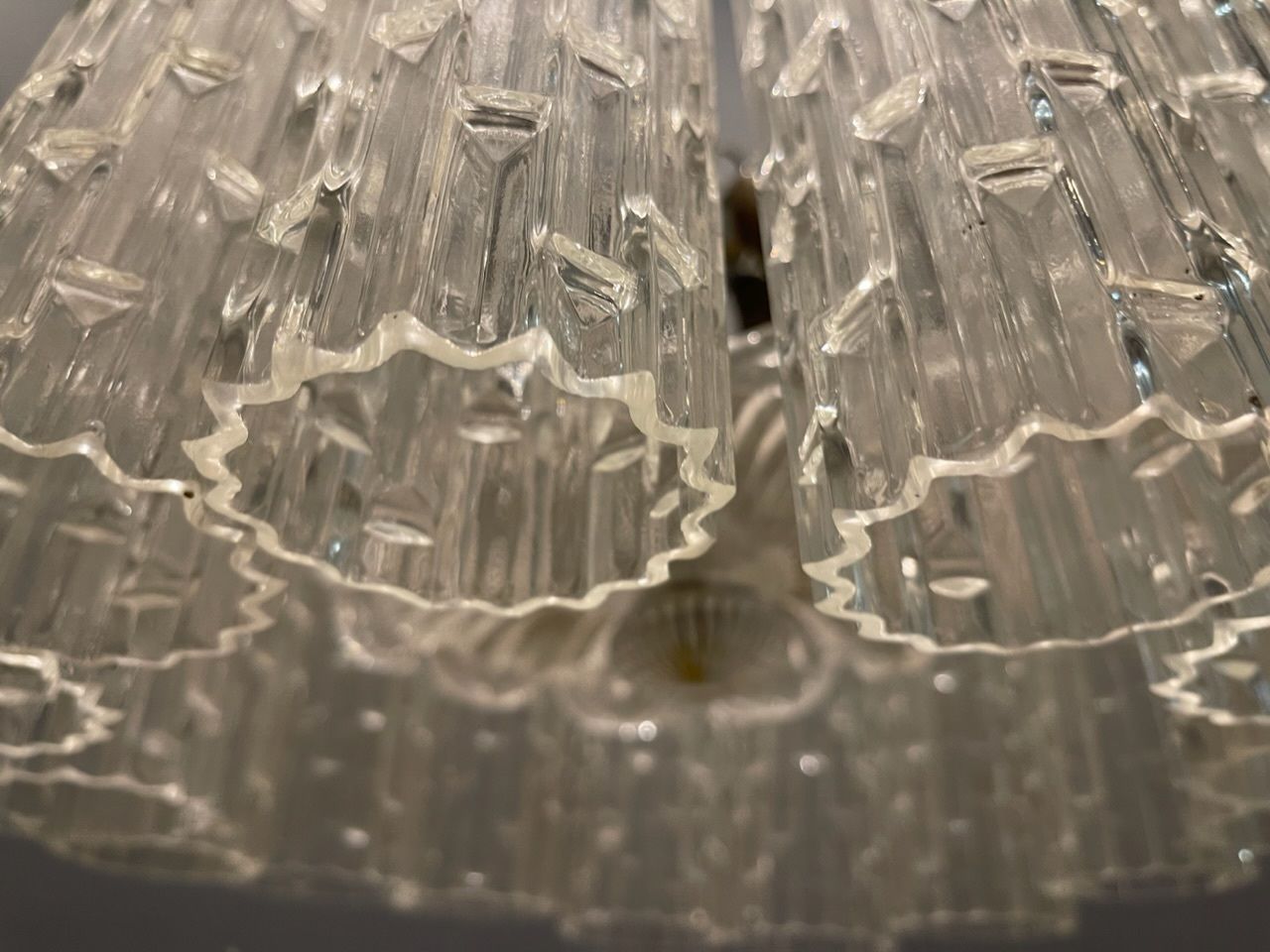 photo furniture Murano Glass Tube Chandelier By Venini