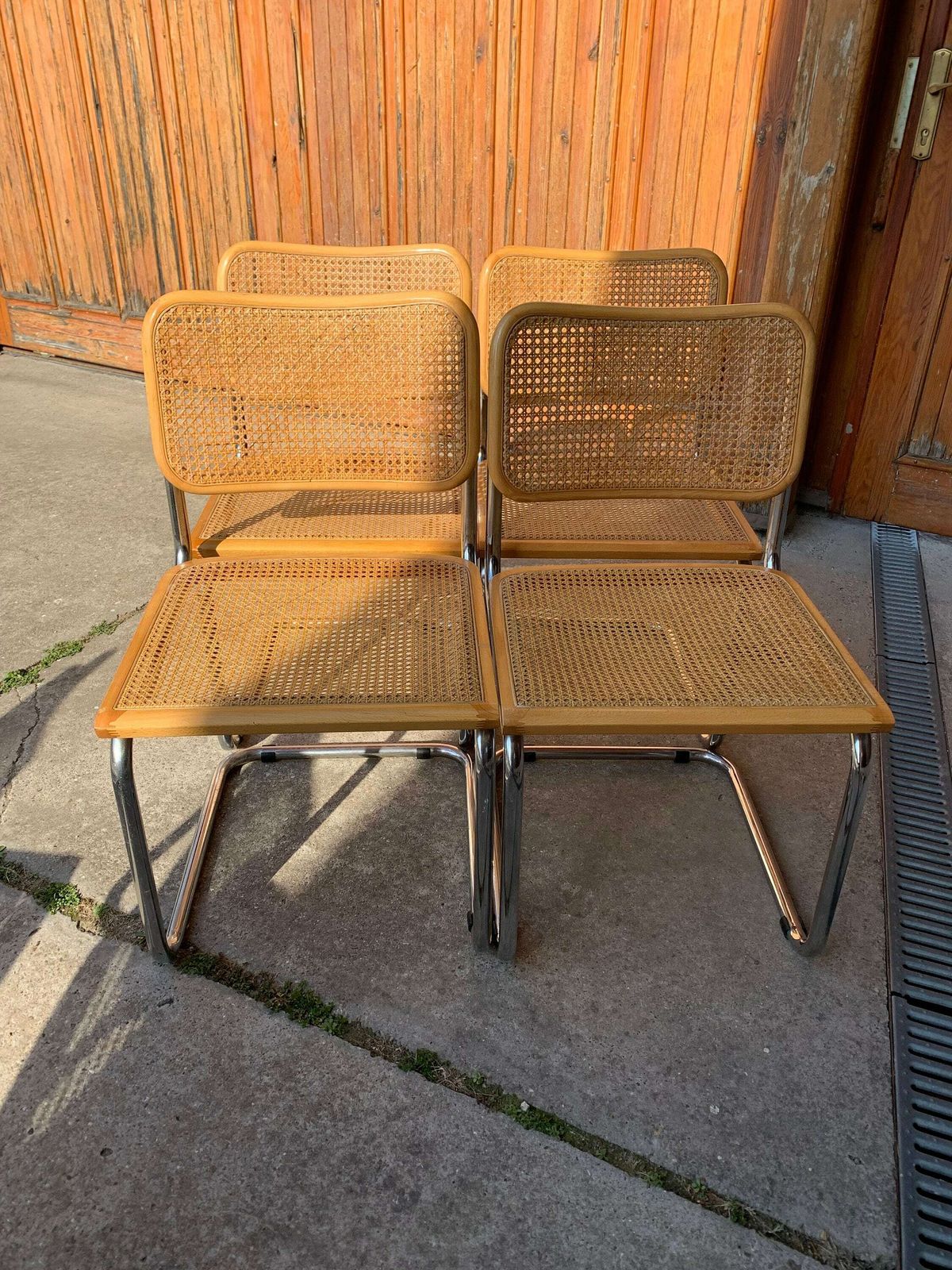 Mid Century Modern Italian Marcel Breuer B32 Cesca Chair, 70s Set Of 4 photo furniture