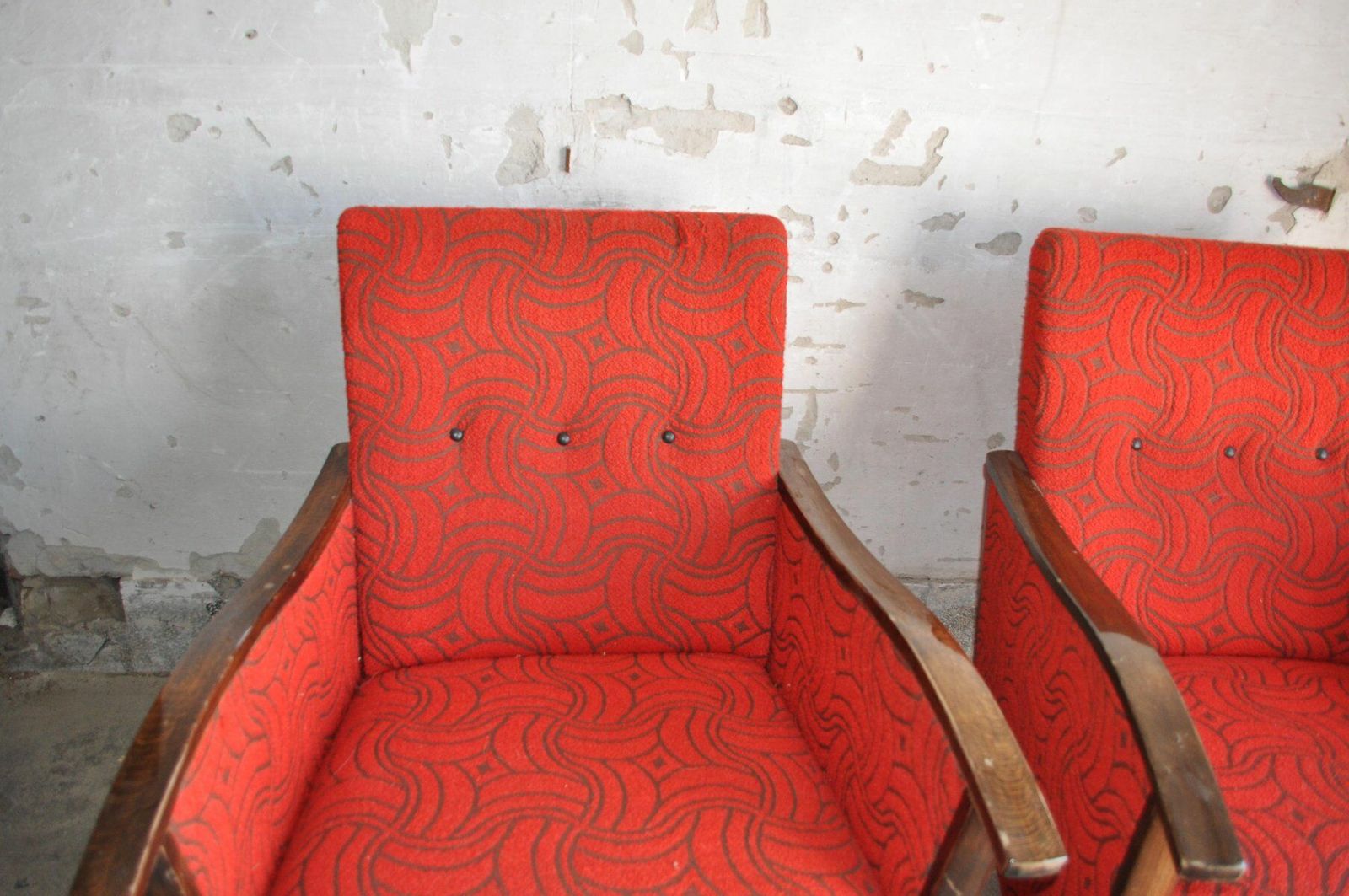 Bauhaus Style Steel & Wood Club Chairs, 1940s, Set Of 2 photo for sale