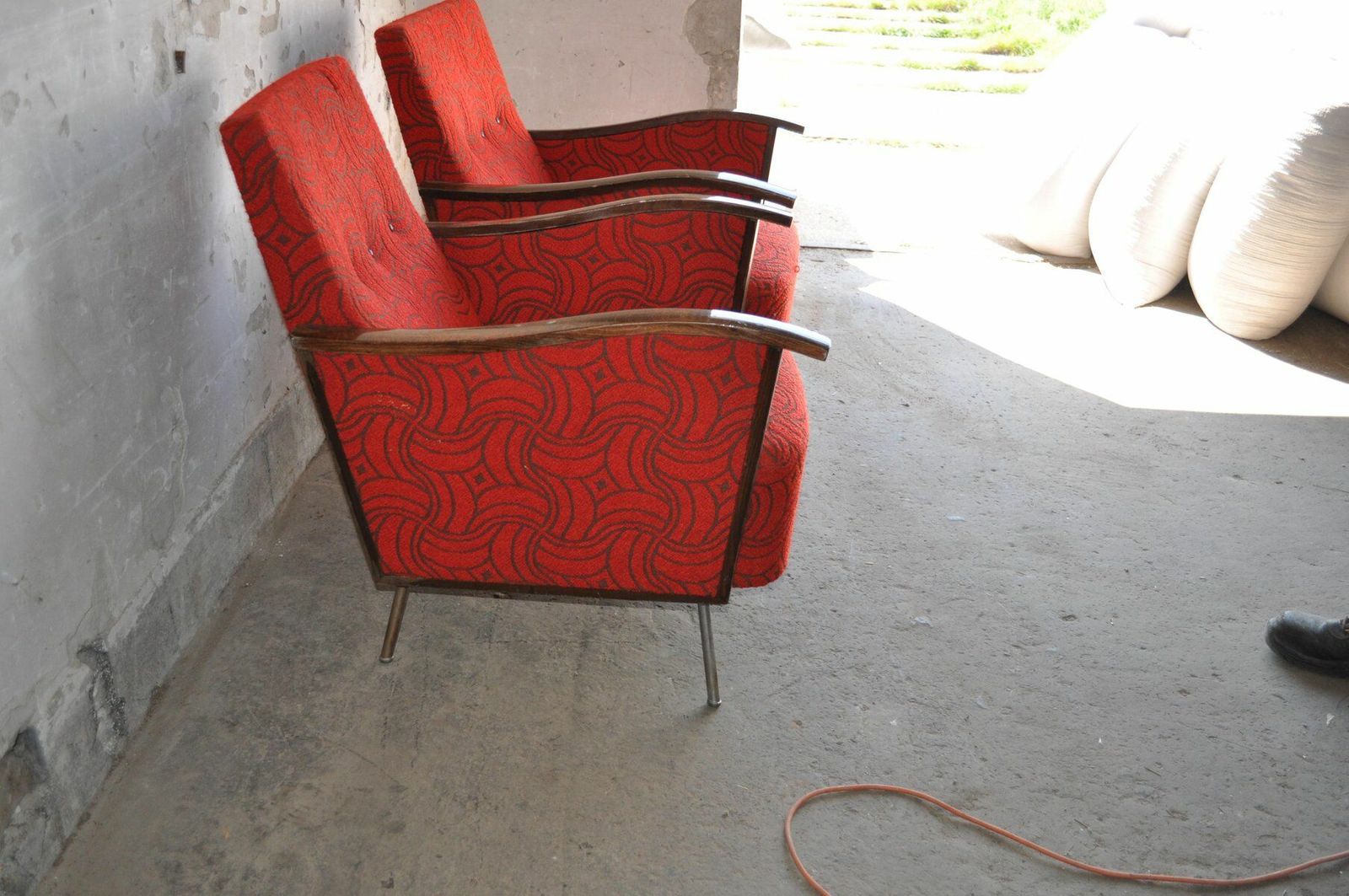 Bauhaus Style Steel & Wood Club Chairs, 1940s, Set Of 2 photo vinterior