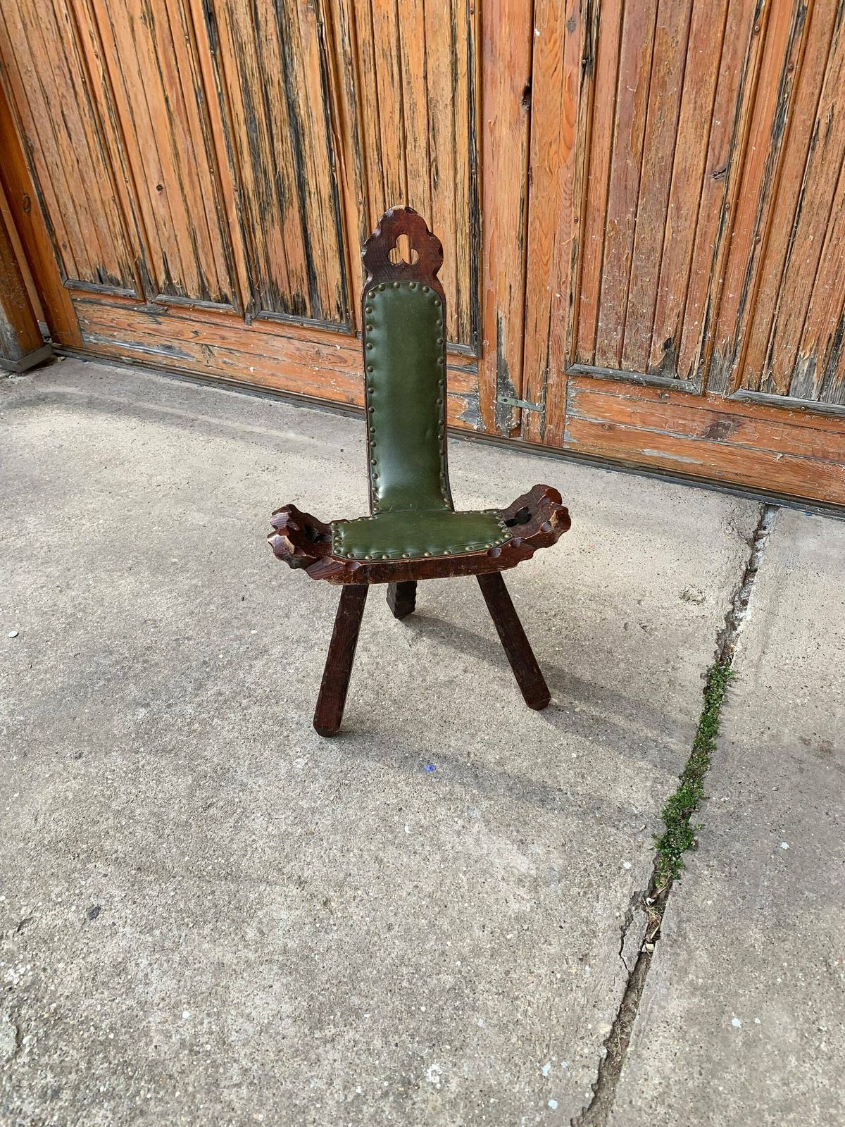 Spanish Brutalist Chair In Wood, 1960s