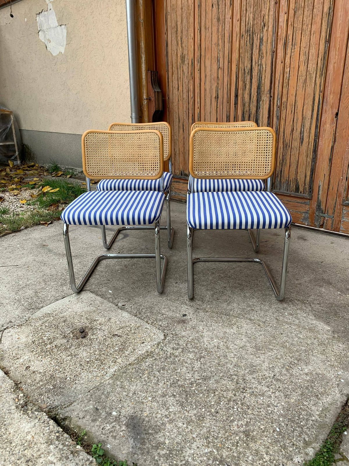 Mid Century Modern Italian Marcel Breuer B32 Cesca Chair, 70s Set Of 4