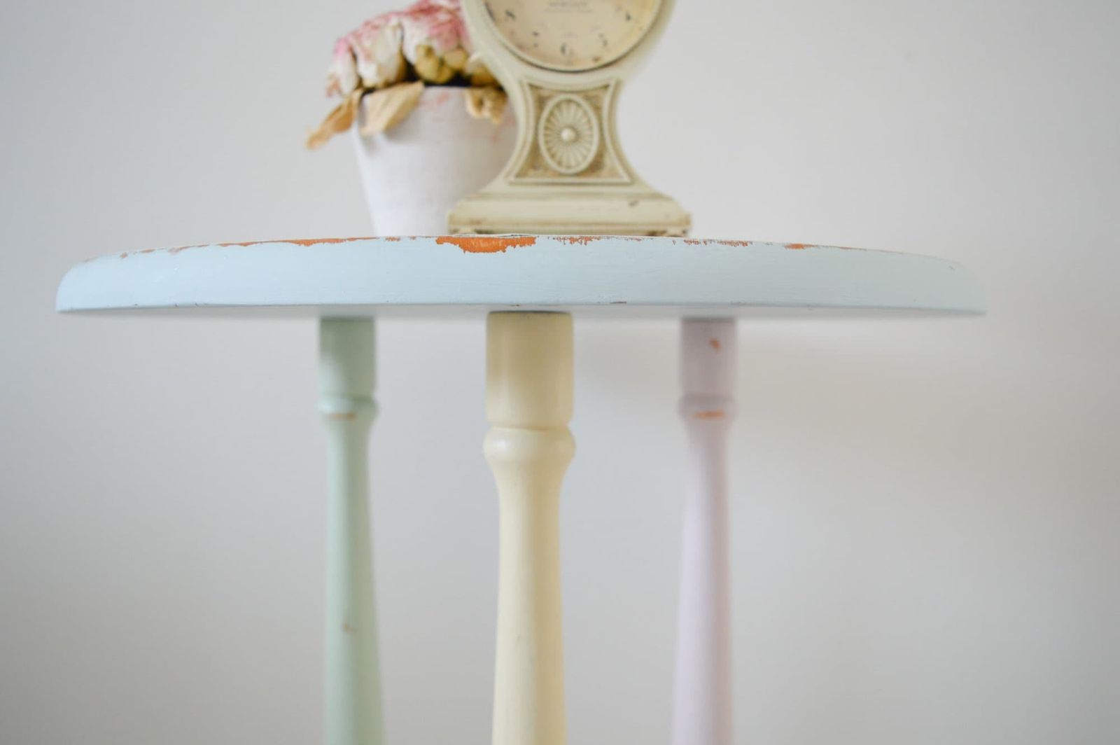 One Of A Kind Whimsical Bird Table, Hand Painted Decoupage Side Table, Wooden End Table, Side End Table, Shabby Chic Table photo for sale
