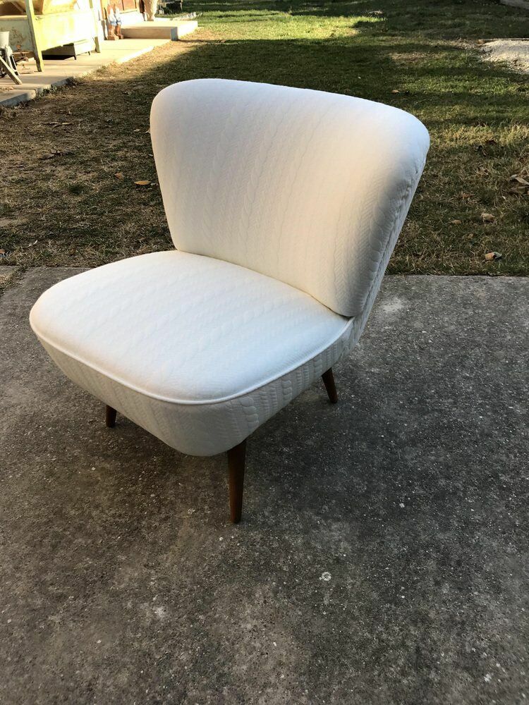Hungarian White Club Chair, 1950s photo Furniture