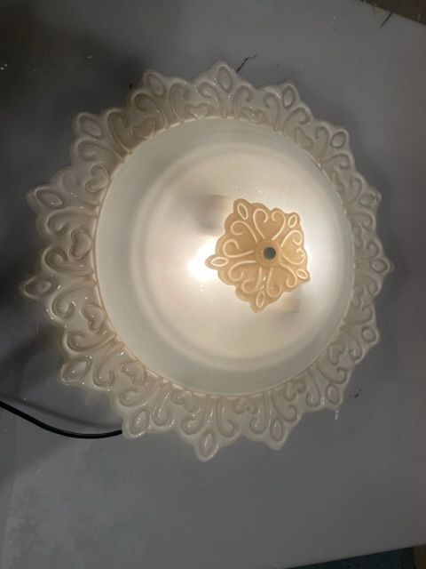 Murano Glass Flushmount Ceiling Light photo vintage