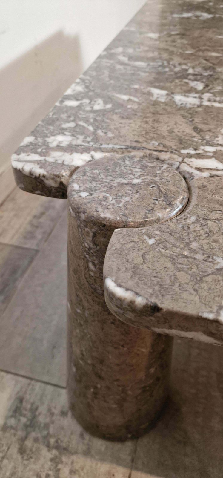 Square Grey Marble Coffee Table And Scale Form Angelo Mangiarotti photo furniture