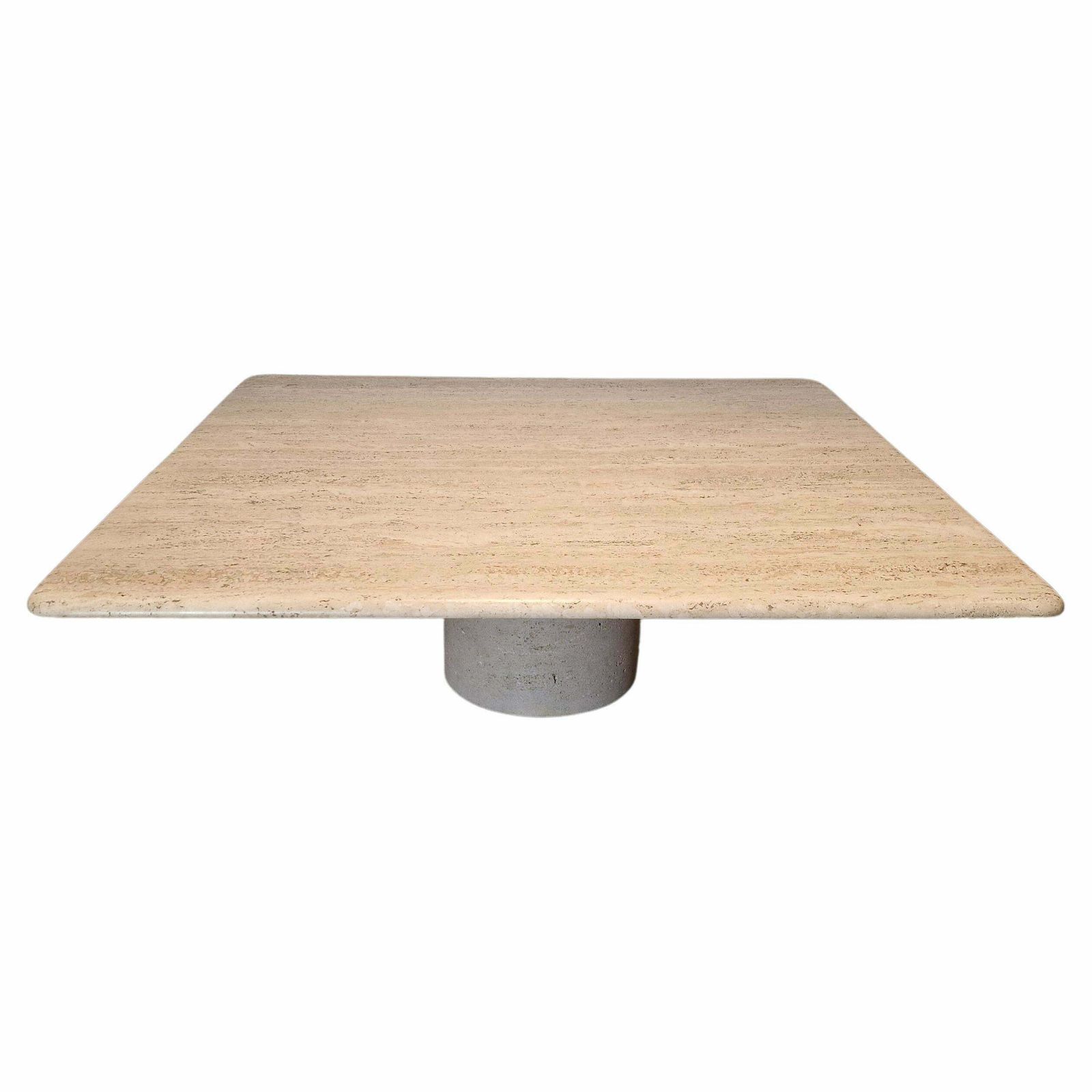 Travertine Coffee Table By Angelo Mangiarotti For Up & Up, Italy 1970s