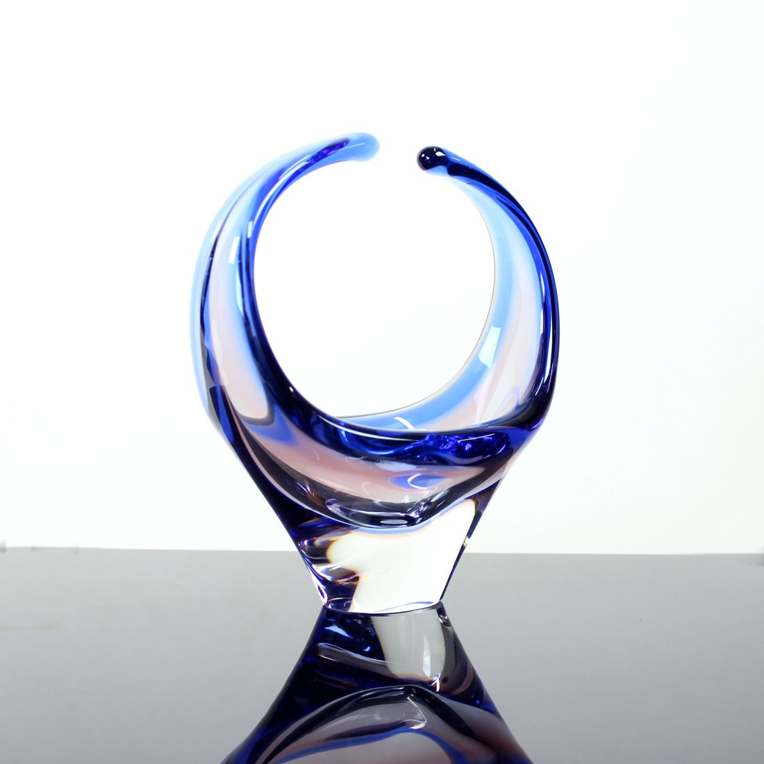 Art Glass Bowl By Frantisek Zemek For Sklarna Mstisov, 1960s photo for sale