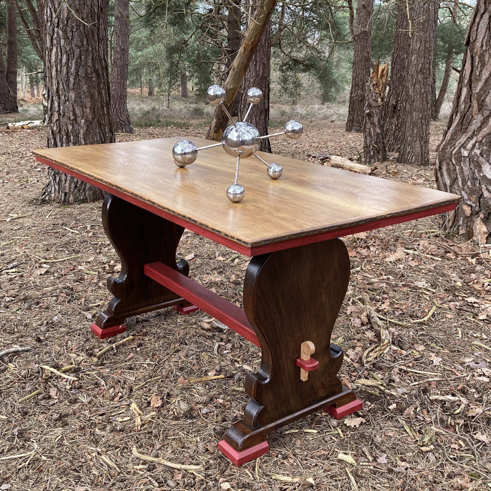Oak And Elm Refectory Table, Retailed By Heals Of London, Circa 1900 photo 2600.0