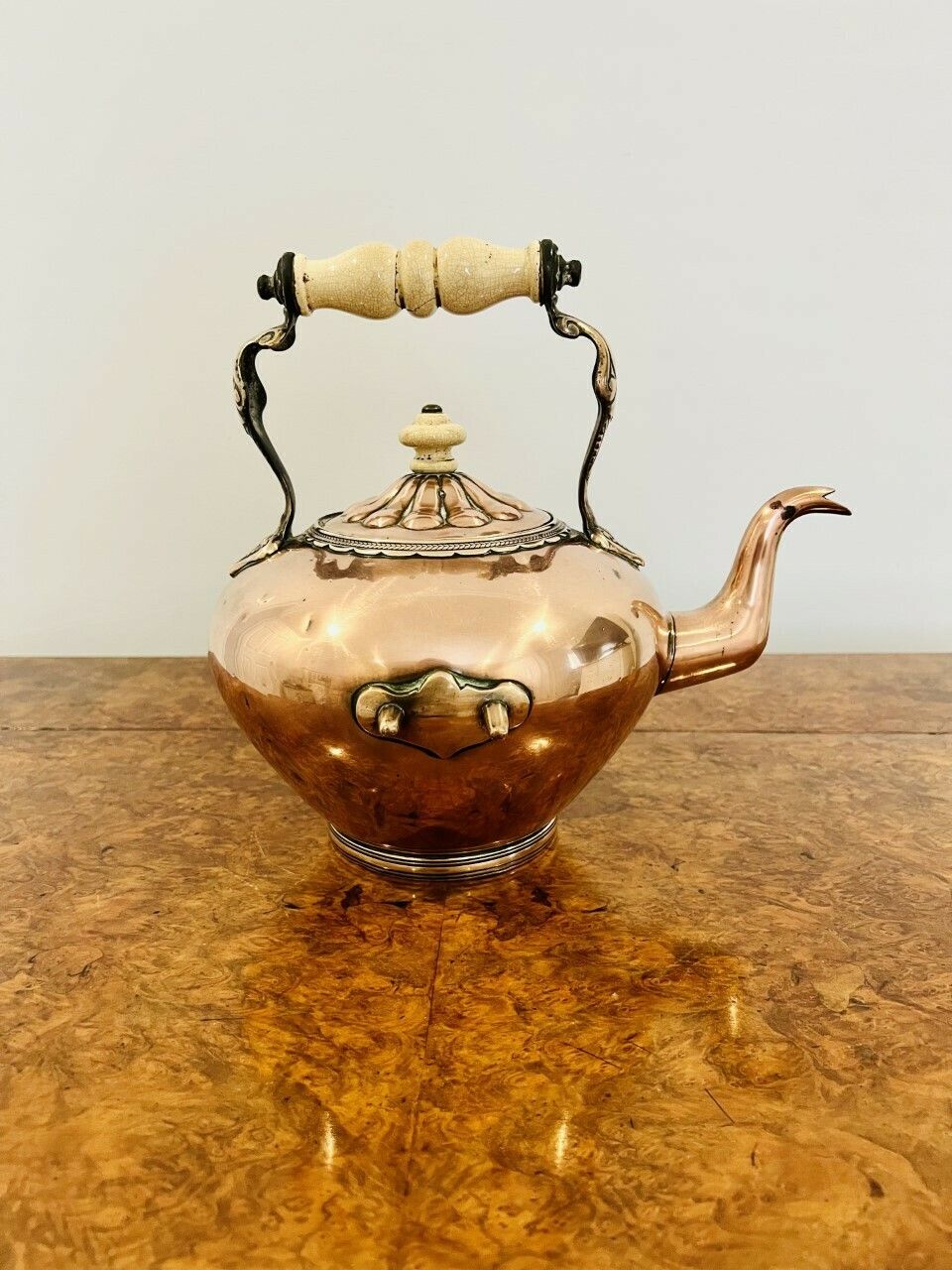 Unusual Victorian Quality Copper Kettle On A Stand photo buy