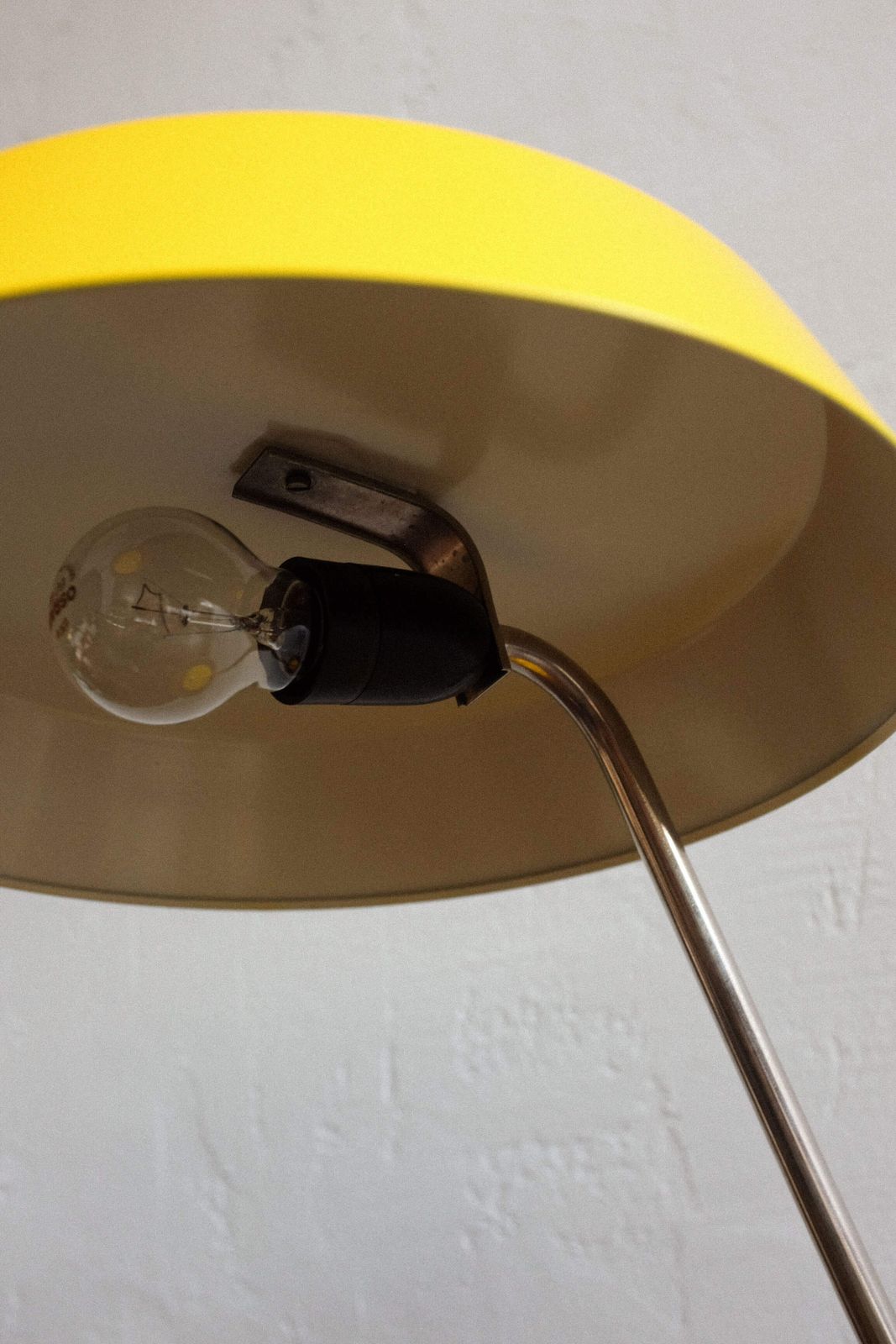 East Germany Vintage Yellow Table Lamp By Veb Narva Leuchtenbau, 1960s photo for sale