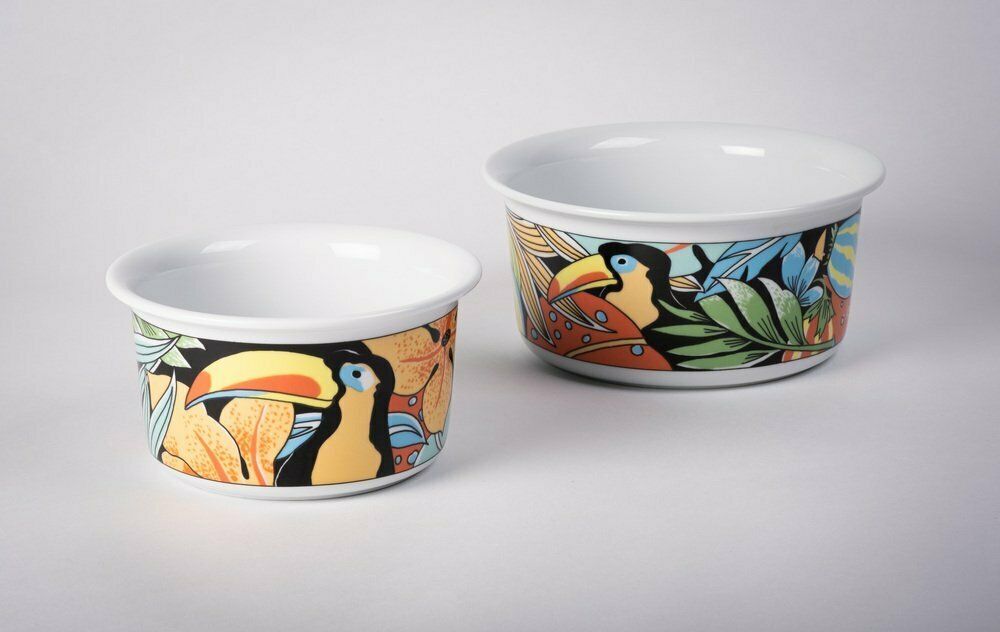 Tukan Dish And Bowls From Pillivuyt, France, Set Of 3