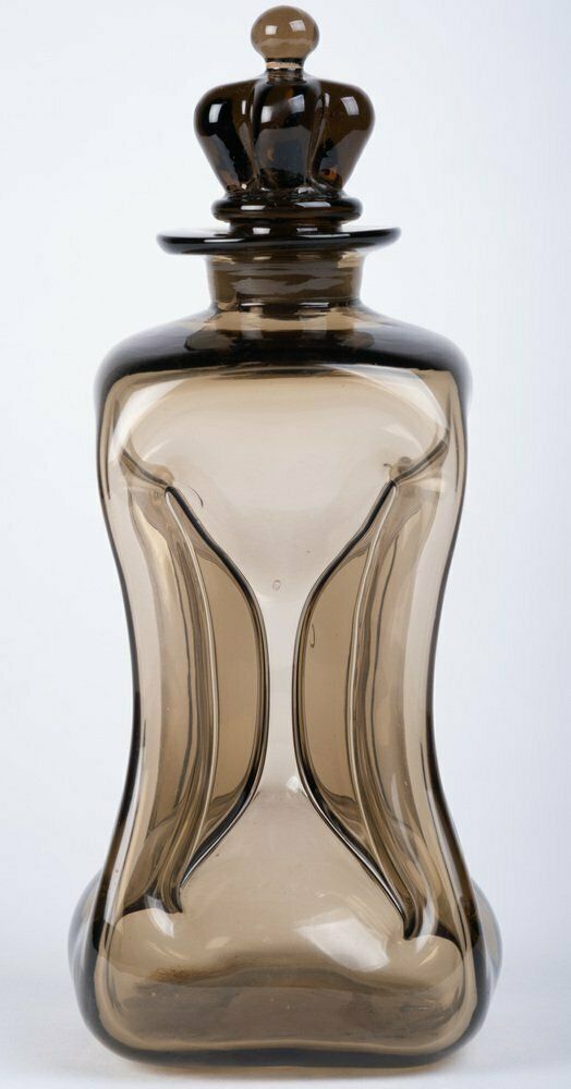 Mid Century Danish Glass Kluk Kluk Decanter By Jacob E. Bang For Holmegaard photo for sale
