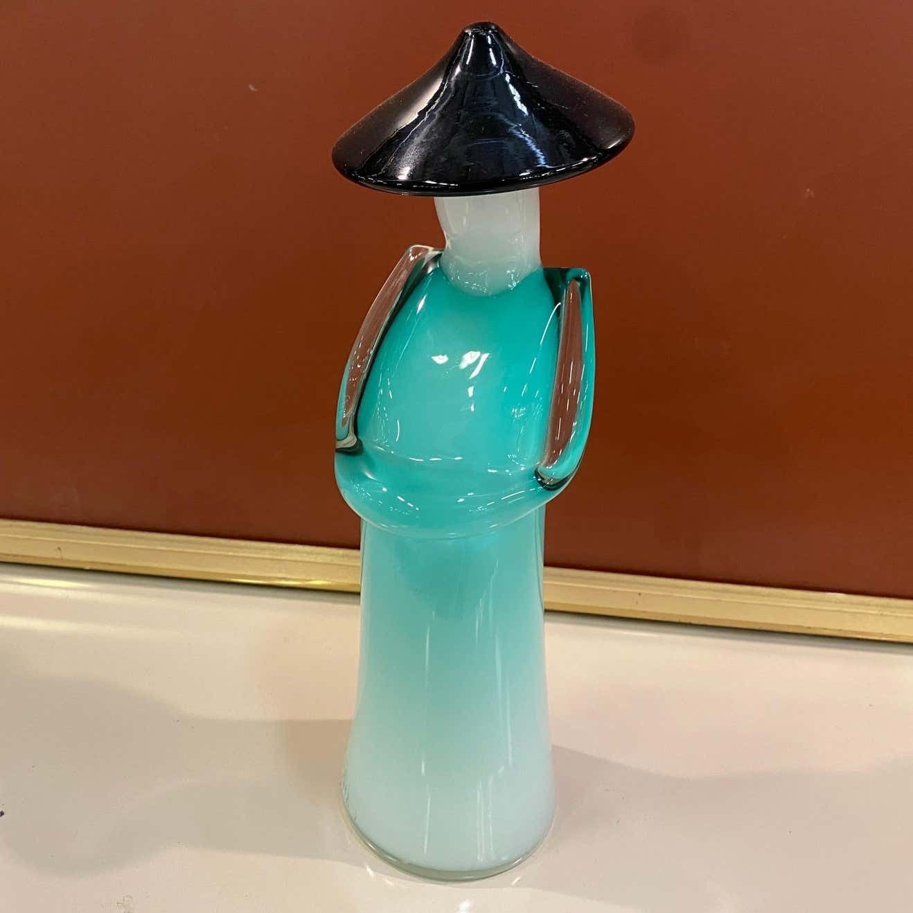 1980s Seguso Attributed Modernist Murano Glass Figure Of A Chinese Man photo furniture