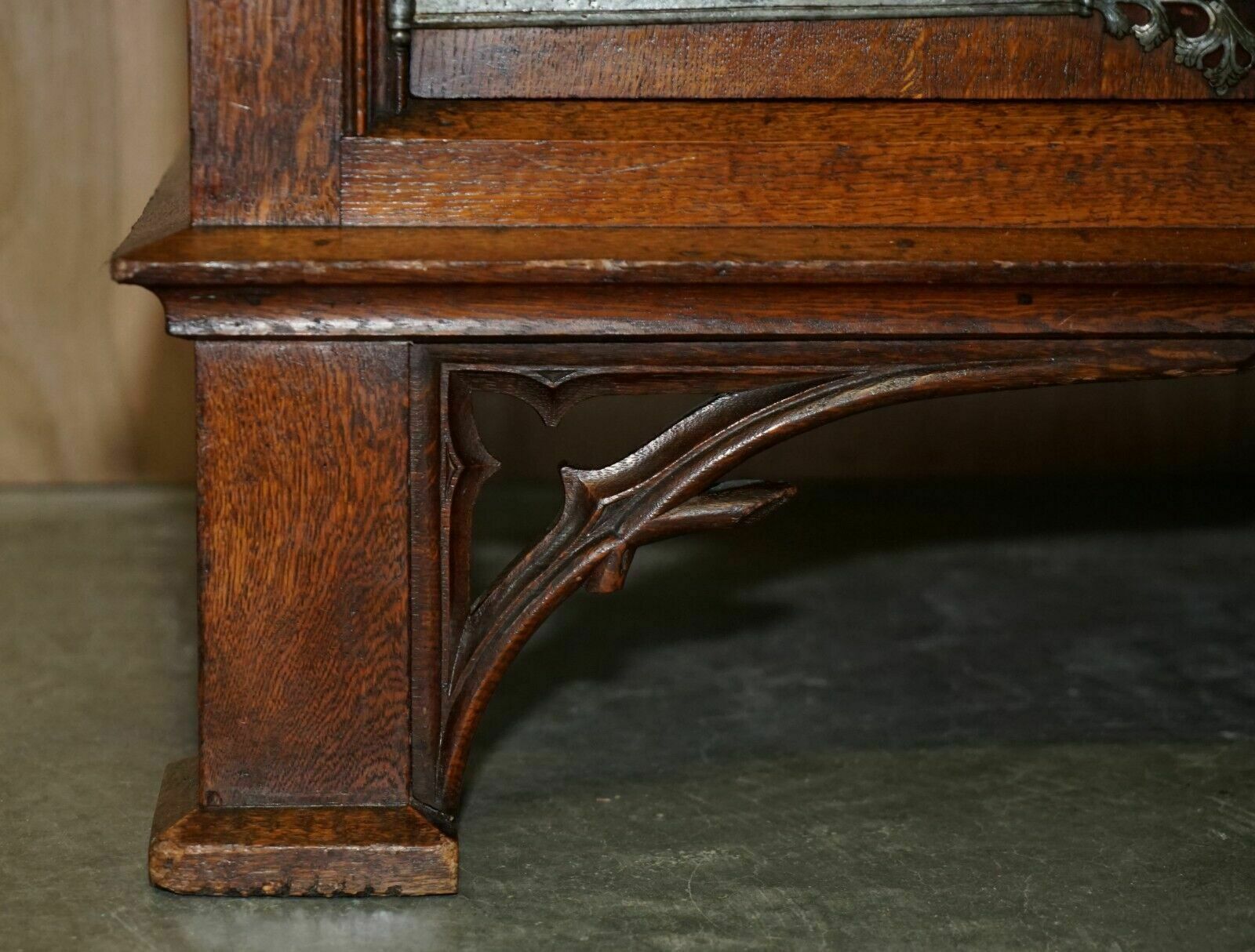 Exquisite Gothic Revival Circa 1860 Hand Carved Sideboard Must See Pictures photo buy