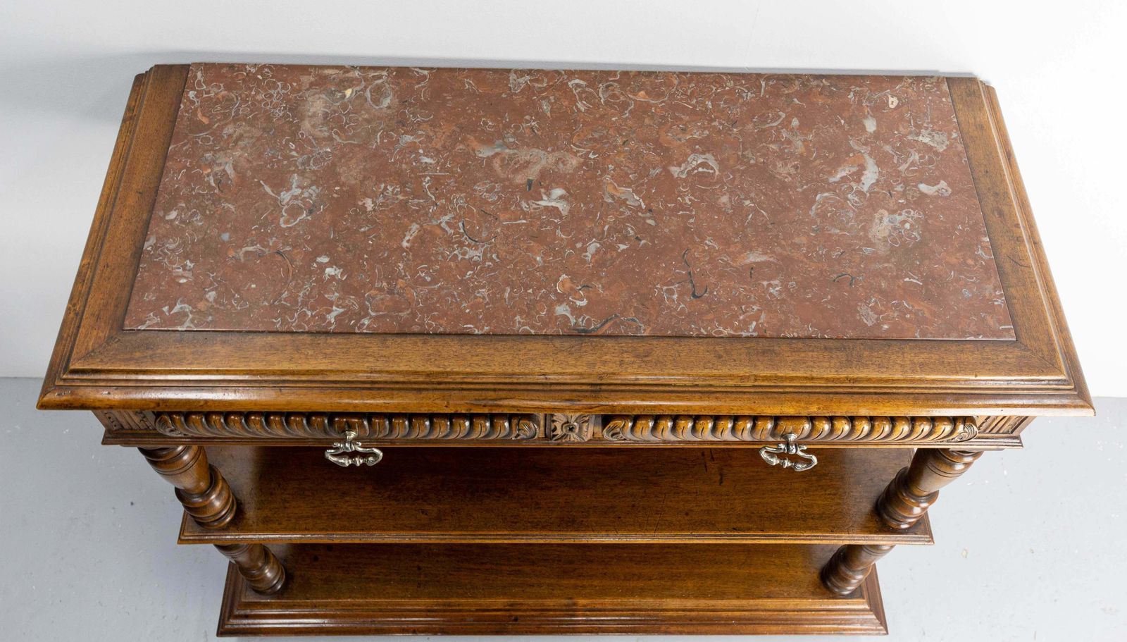 Baluster Console Or Serving Table Marble Top Louis XIII St, French, Late 19th C photo buy