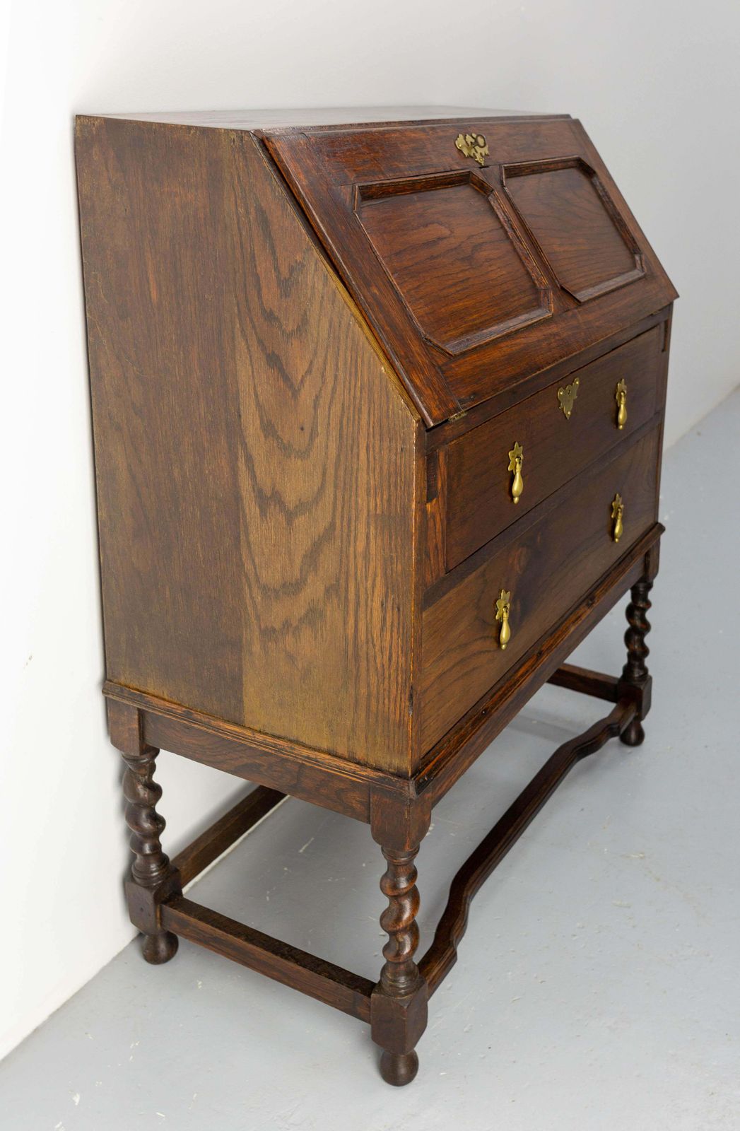English Buffet Secretaire, Escritoire Cabinet Oak, With Drawers, Circa 1920 photo for sale