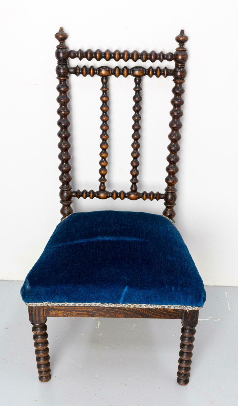 Napoleon III Chair With Turned Beech And Velvet For Child French, Circa 1880 photo furniture