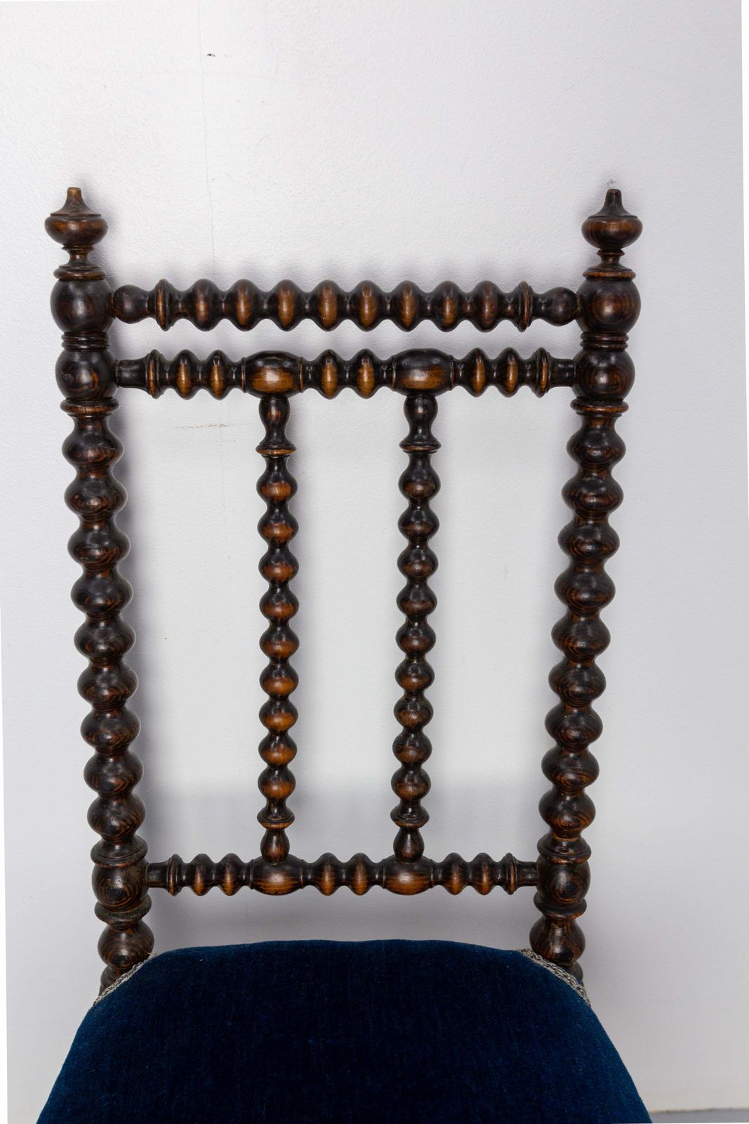 photo for sale Napoleon III Chair With Turned Beech And Velvet For Child French, Circa 1880