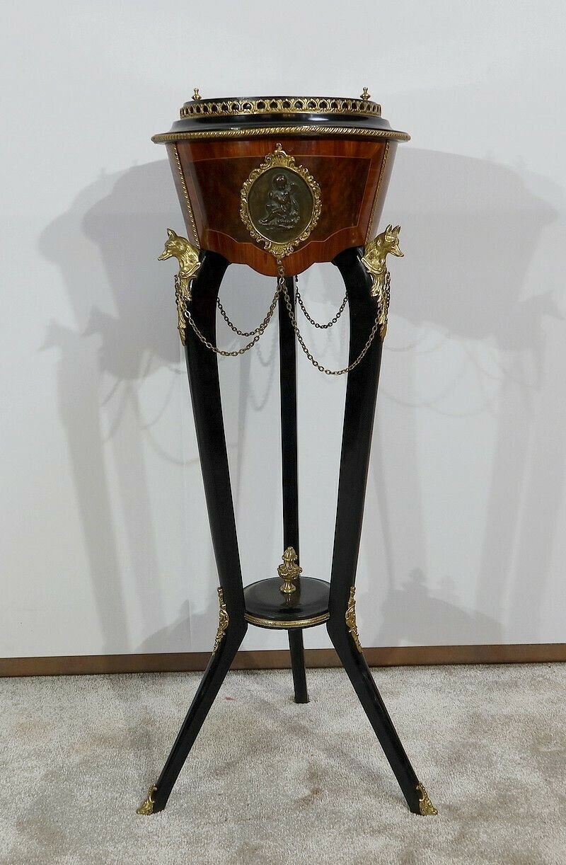 Athenian In Precious Wood, Napoleon III Period, Mid 19th Century photo vintage