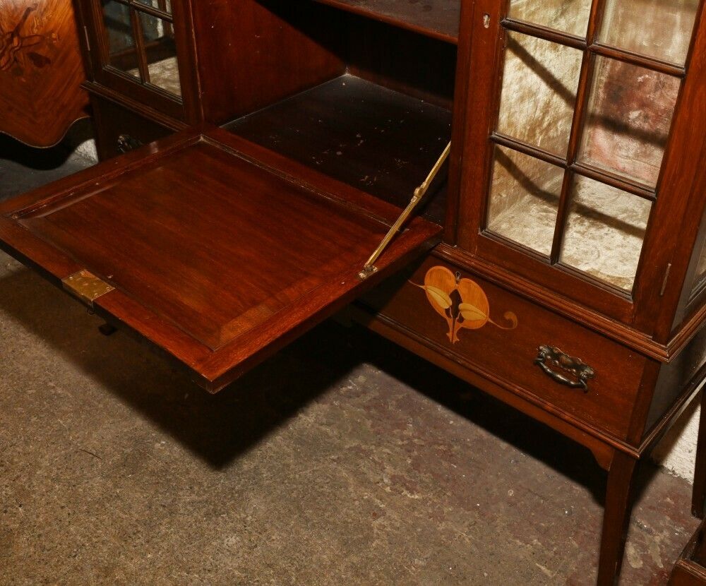 Mahogany Art Nouveau Drinks Cabinet Cocktail Server photo Furniture