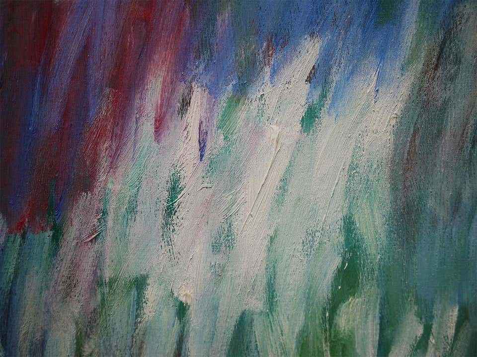 photo vintage Abstract Painting, Agner, Hans Peter, Cascade Of Colours, 1989