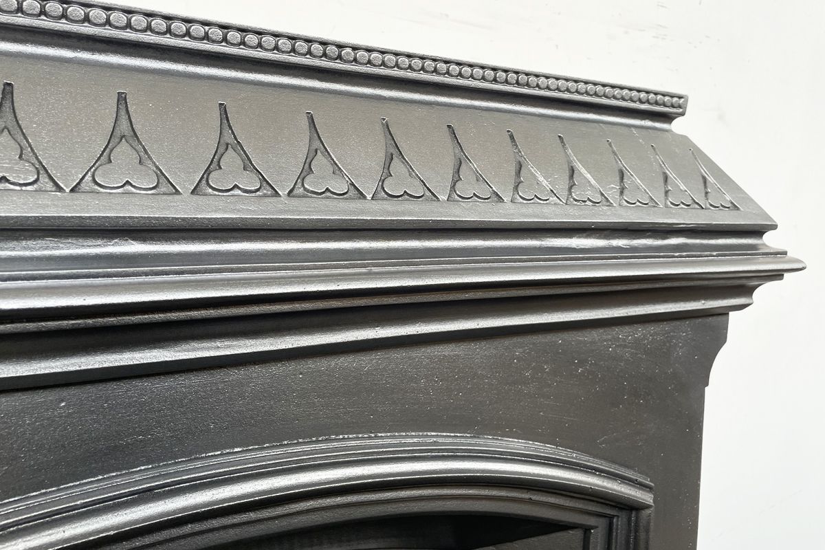 Antique Victorian Cast Iron School Fireplace. photo Home Fixtures