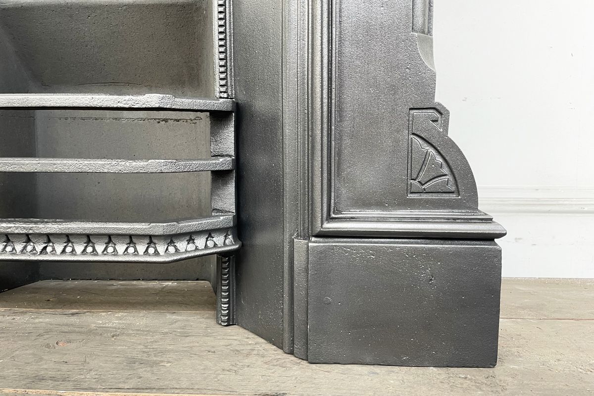Antique Victorian Cast Iron School Fireplace. photo vinterior