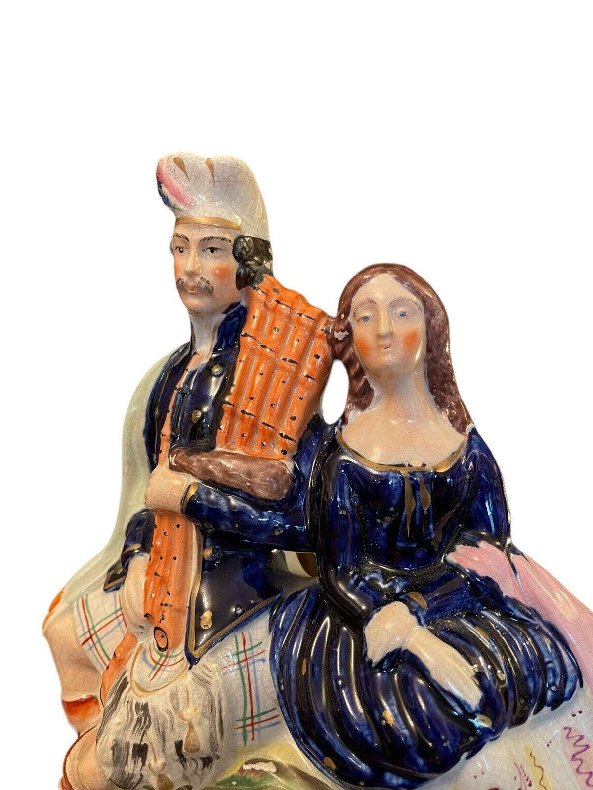 Staffordshire Scottish Wedding Clock Figure photo buy