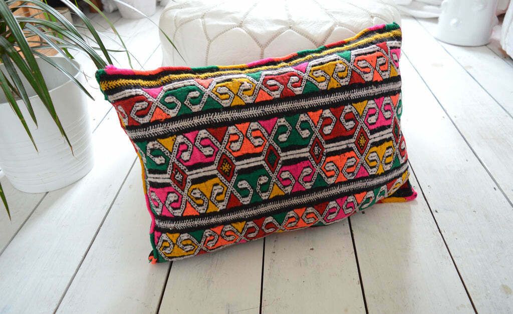 Moroccan Berber Pillow Kilim Cushion Cover photo for sale