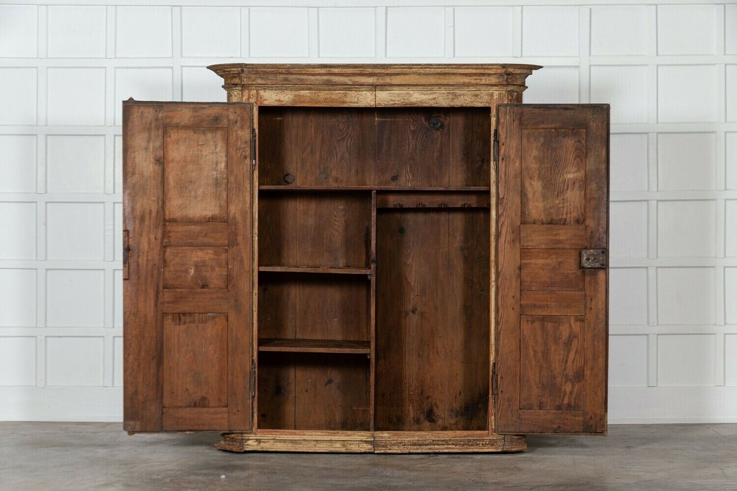 Large 18thc French Painted Pine Armoire photo furniture