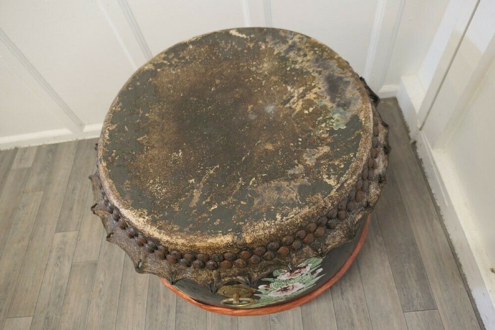 Large Painted Folk Art Drum photo buy