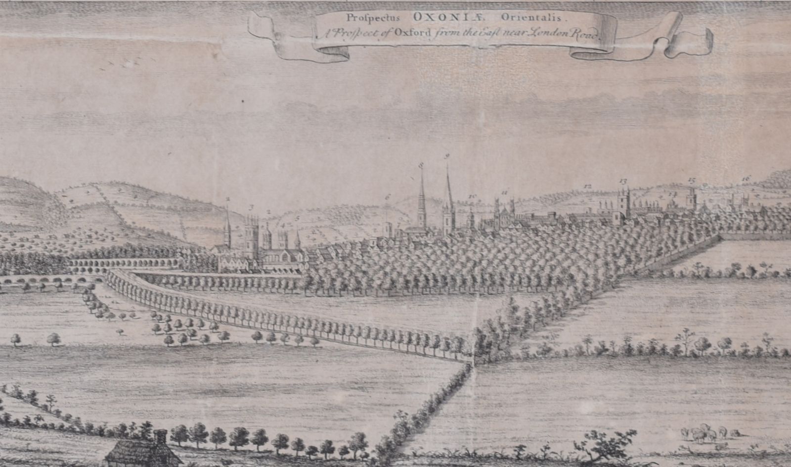 Prospect Of Oxford 18th Century Engraving By William Williams photo furniture