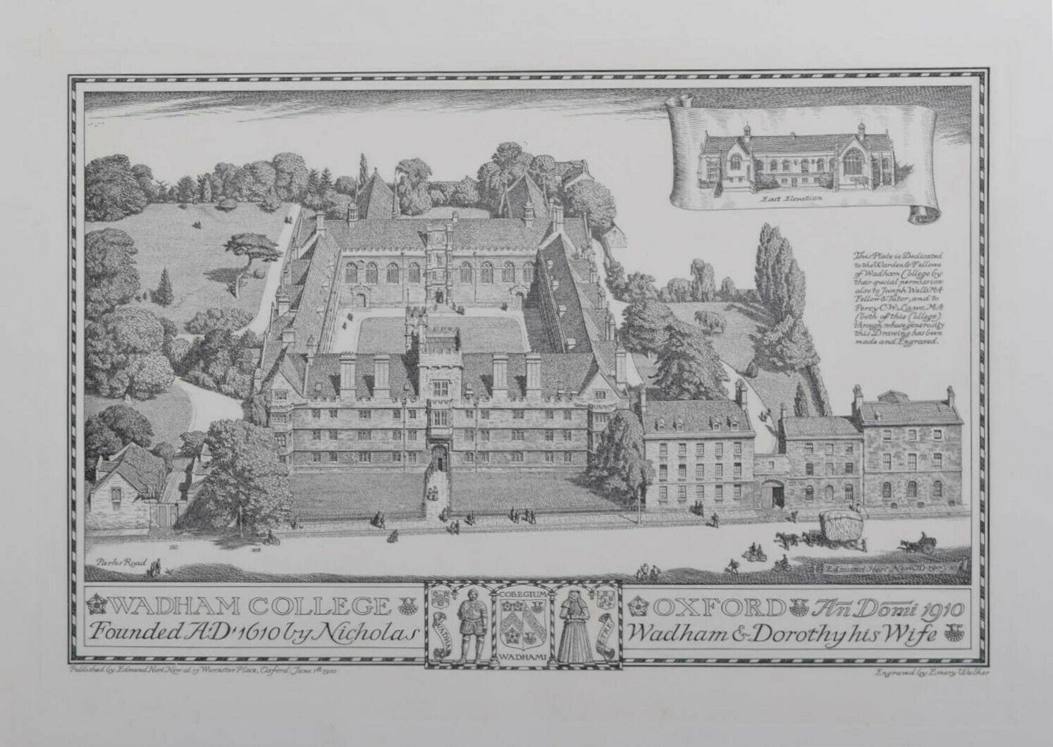Wadham College, Oxford By Emery Walker After Edmund Hort New