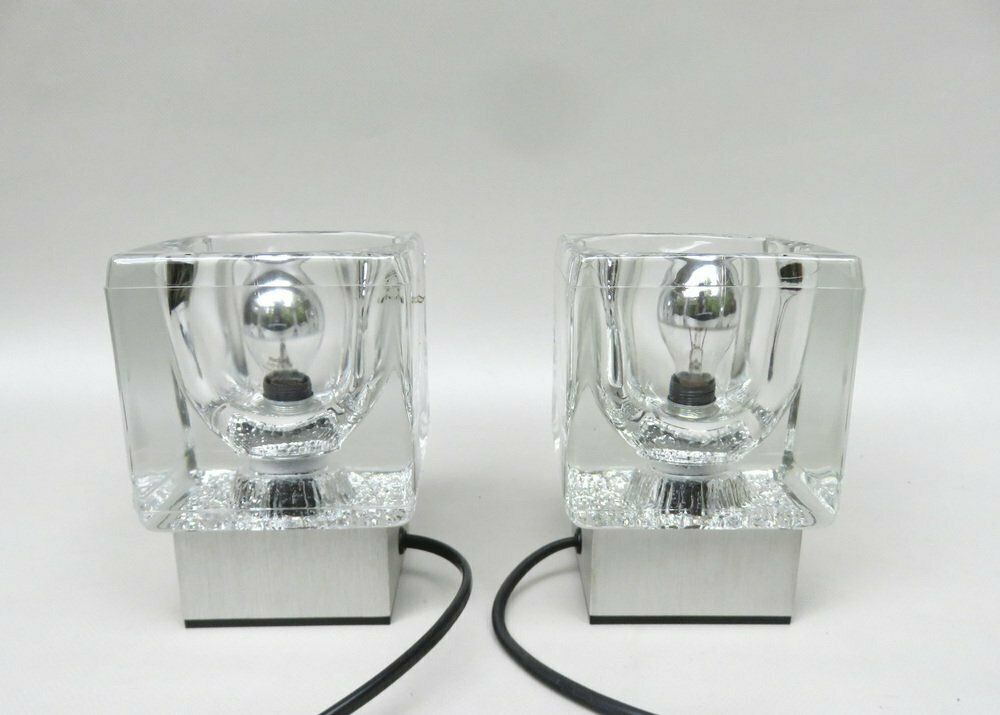 Small Space Age Table Lights In Aluminum And Glass From Peill & Putzler, 1970s, Set Of 2 photo furniture