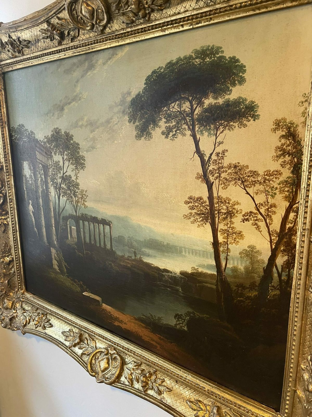 Late 18th Century Italinate Landscape With Classical Ruins photo for sale