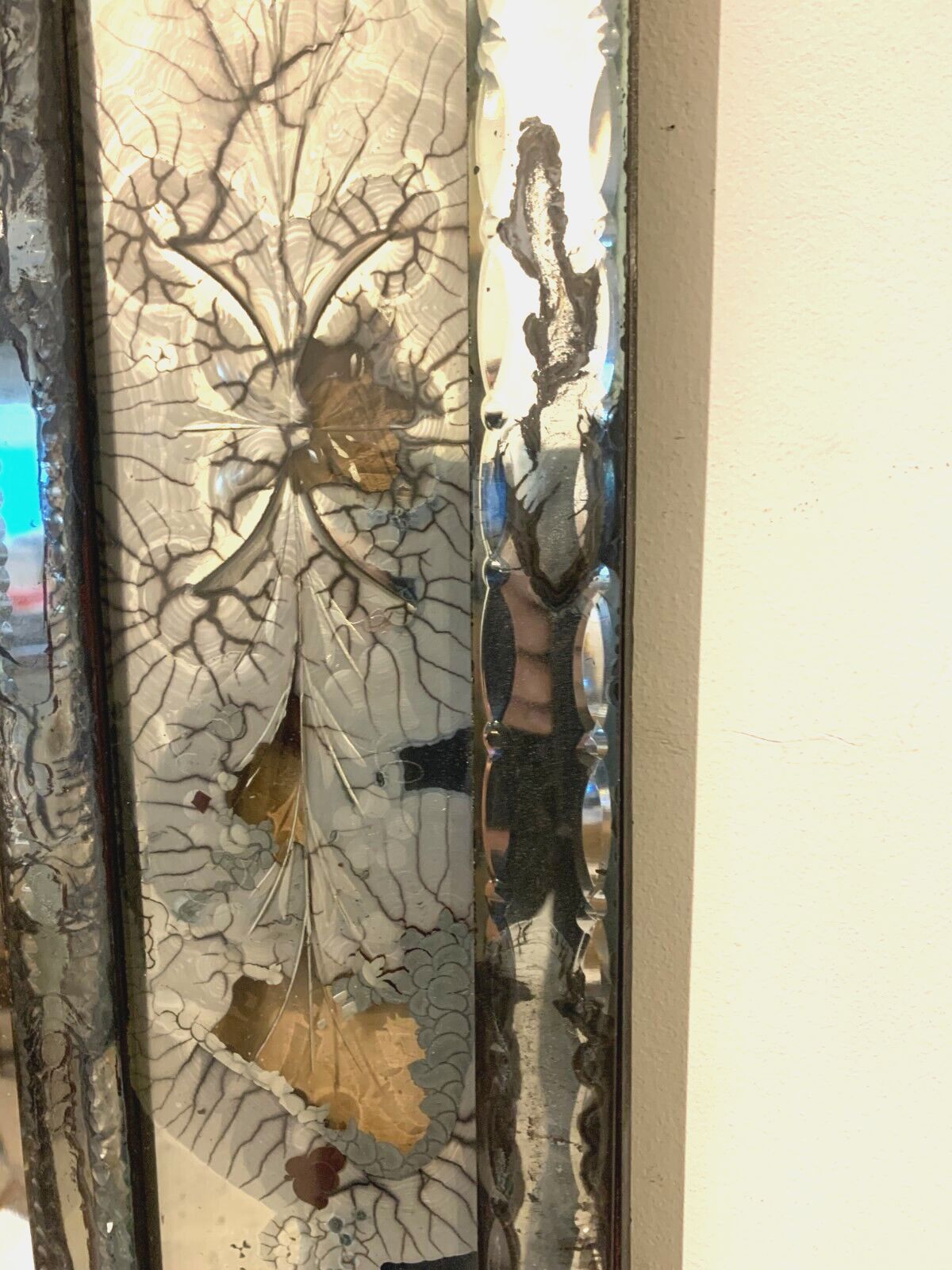 Venetian Mirror With Pare Close XX Century photo vintage