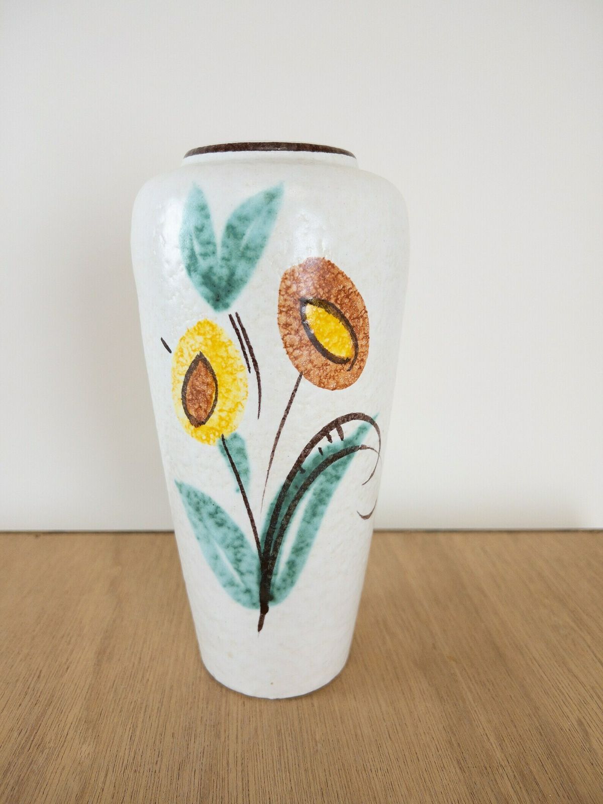 Scheurich Hand Painted 1950s Mid Century Ceramics, Vase And Bowl photo Home Decor