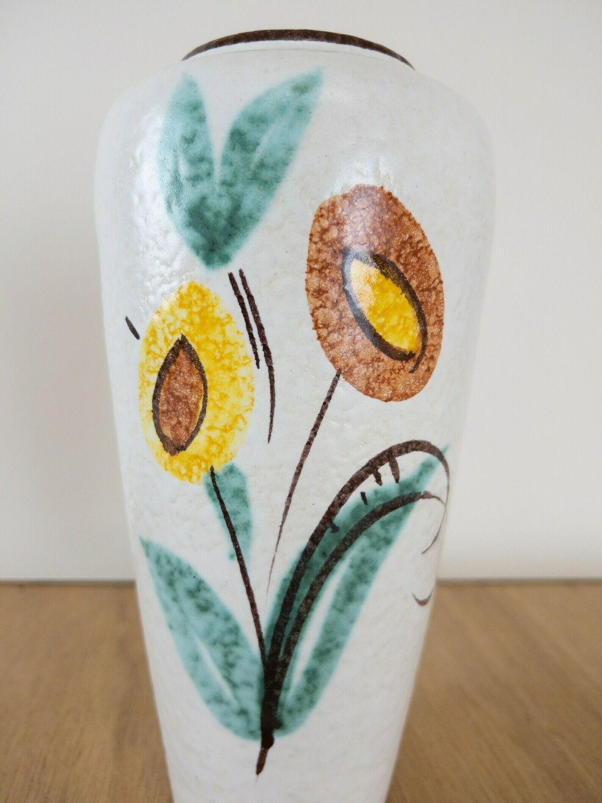 Scheurich Hand Painted 1950s Mid Century Ceramics, Vase And Bowl photo 60.0